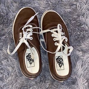 Brown Vans - women’s 7.5- men’s 6